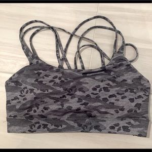 Gap grey animal print sports bra